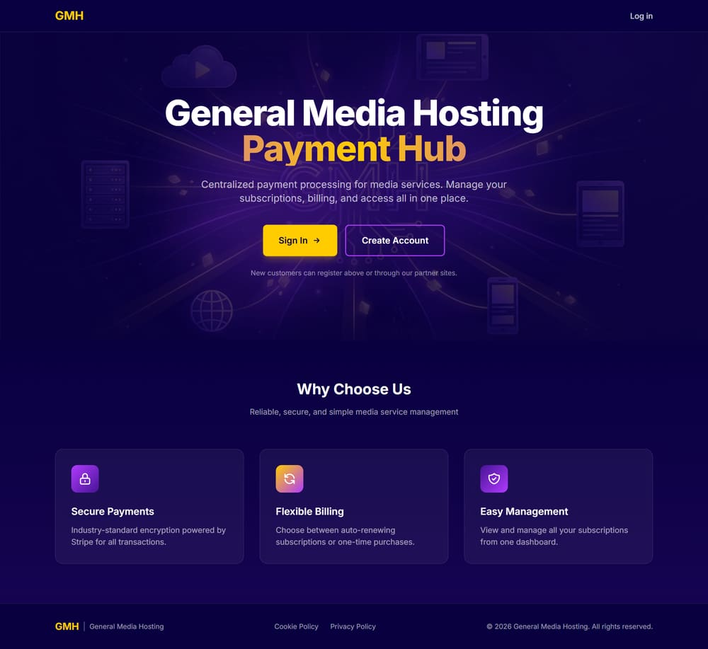 The General Media Hosting website